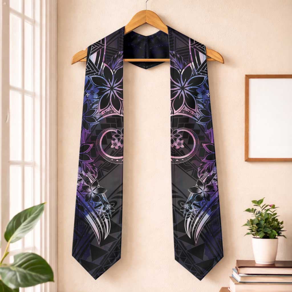 Polynesian Sunset Plumeria Graduation Stole Galaxy Polynesian Tattoo