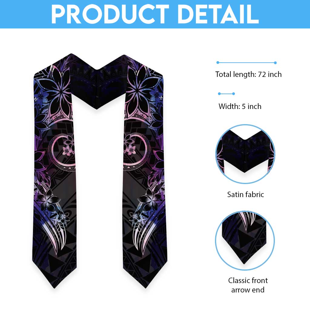 Polynesian Sunset Plumeria Graduation Stole Galaxy Polynesian Tattoo