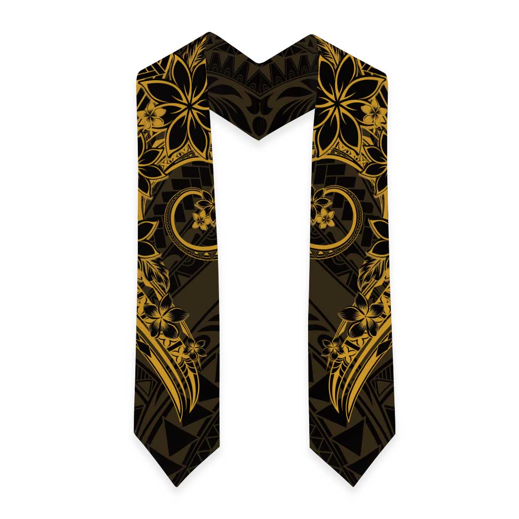 Polynesian Sunset Plumeria Graduation Stole Gold Polynesian Tattoo LT05 - Polynesian Pride