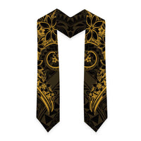 Polynesian Sunset Plumeria Graduation Stole Gold Polynesian Tattoo LT05 - Polynesian Pride