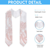 Polynesian Tribal Plumeria Lotu Tamaiti Graduation Stole Pastel Blush - Polynesian Pride
