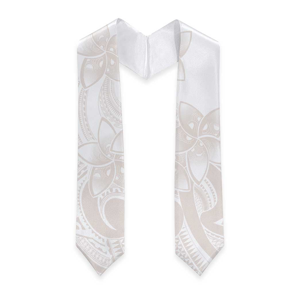 Polynesian Tribal Plumeria Lotu Tamaiti Graduation Stole Pastel Nude - Polynesian Pride