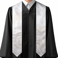 Polynesian Tribal Plumeria Lotu Tamaiti Graduation Stole Pastel Nude - Polynesian Pride