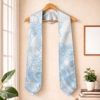 Polynesian Tribal Plumeria Lotu Tamaiti Graduation Stole Pastel Sky Blue - Polynesian Pride