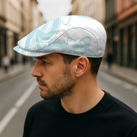 Polynesian Tribal Plumeria Lotu Tamaiti Jeff Hat Pastel Cyan - Polynesian Pride