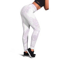 Polynesian Tribal Plumeria Lotu Tamaiti Leggings Pastel Mauve LT9 - Polynesian Pride