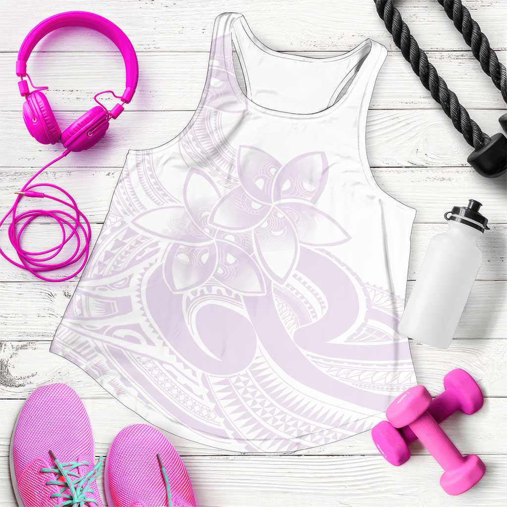 Polynesian Tribal Plumeria Lotu Tamaiti Women Racerback Tank Pastel Mauve LT9 Mauve - Polynesian Pride