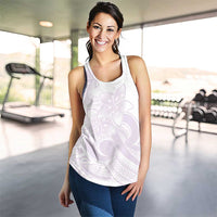 Polynesian Tribal Plumeria Lotu Tamaiti Women Racerback Tank Pastel Mauve LT9 - Polynesian Pride