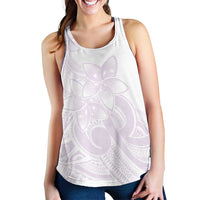 Polynesian Tribal Plumeria Lotu Tamaiti Women Racerback Tank Pastel Mauve LT9 - Polynesian Pride