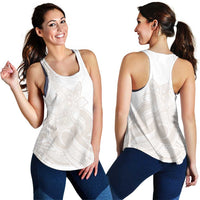 Polynesian Tribal Plumeria Lotu Tamaiti Women Racerback Tank Pastel Nude LT9 - Polynesian Pride