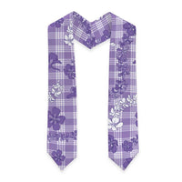 Poni Aloha Hawaii Graduation Stole Plumeria Lei With Palaka Motif - Polynesian Pride