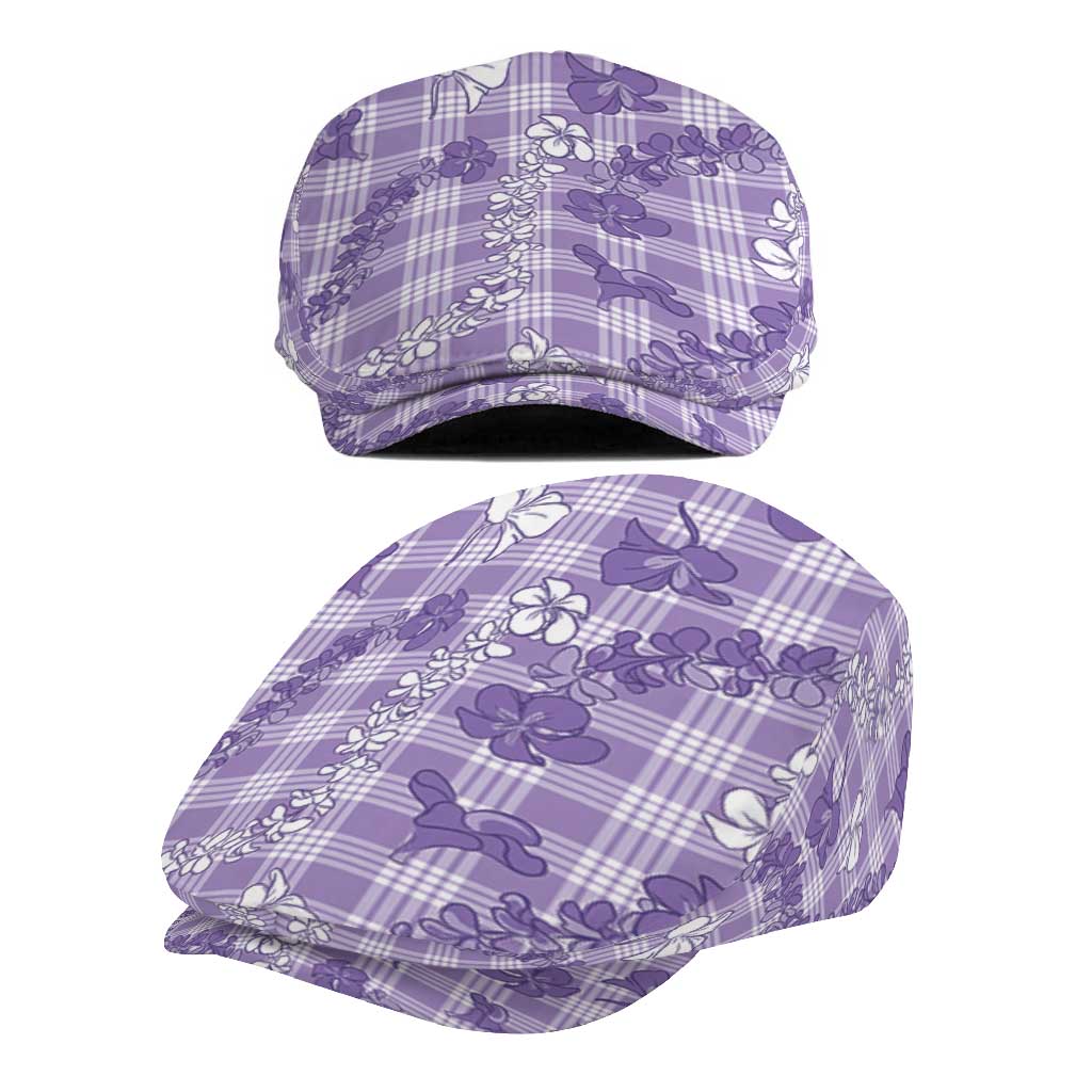 Poni Aloha Hawaii Jeff Hat Plumeria Lei With Palaka Motif - Polynesian Pride