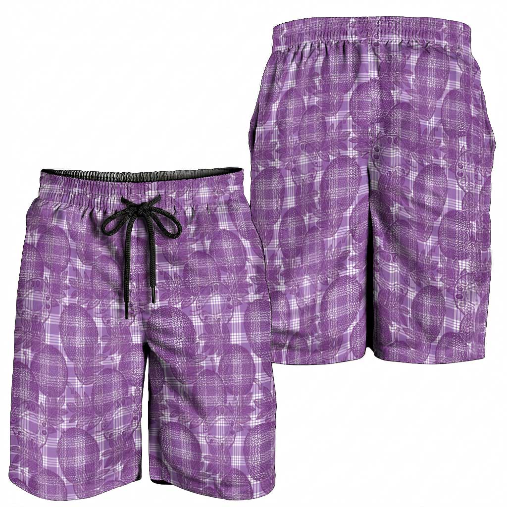 Poni Hawaii Breadfruit Palaka Motifs Shorts for Men LT14 - Polynesian Pride