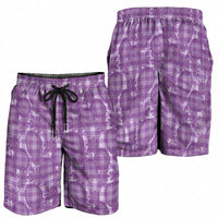 Poni Hawaii Breadfruit Palaka Motifs Shorts for Men LT14 - Polynesian Pride