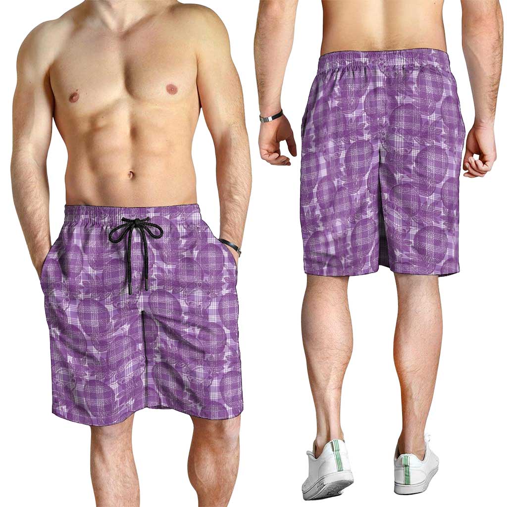 Poni Hawaii Breadfruit Palaka Motifs Shorts for Men LT14 - Polynesian Pride
