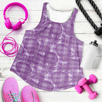 Poni Hawaii Breadfruit Palaka Motifs Women Racerback Tank LT14 Purple - Polynesian Pride