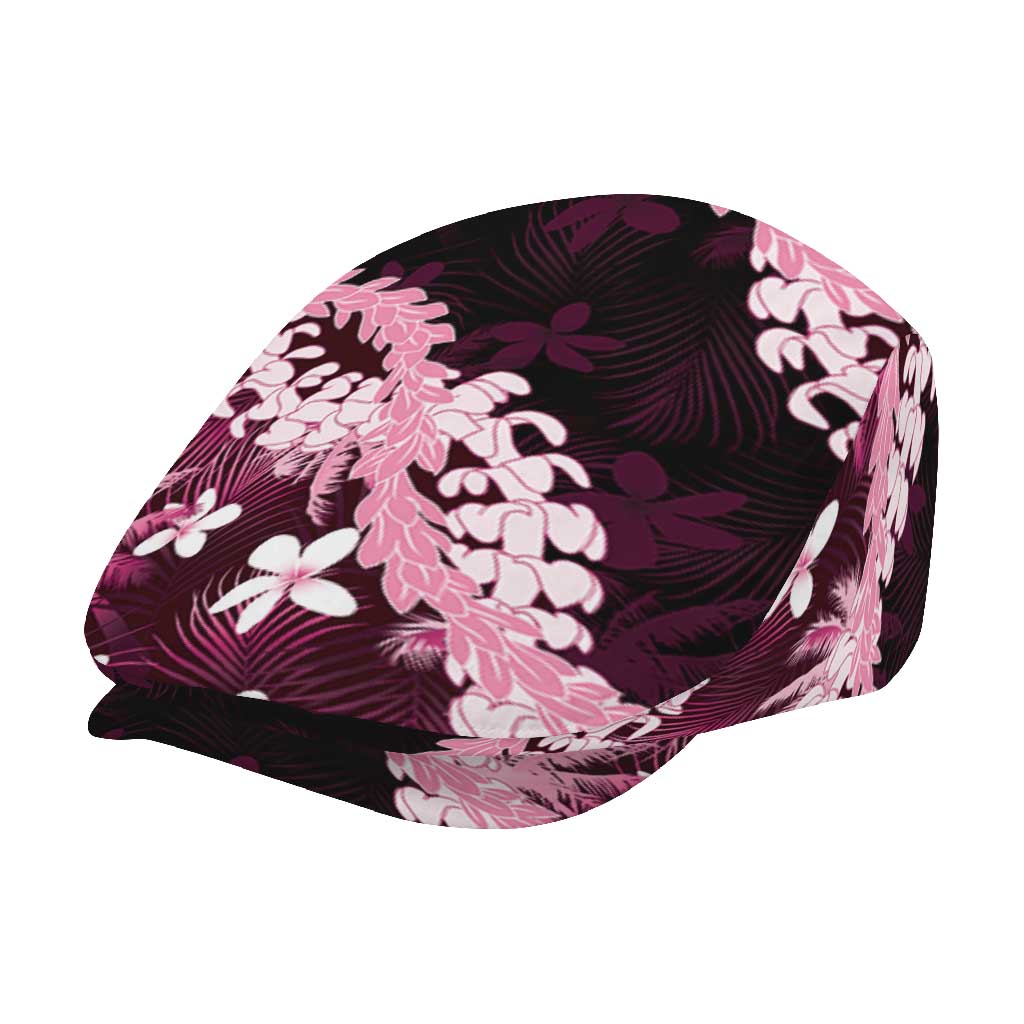 Puakenikeni Maile Lei Jeff Hat Frangipani Pink Tropical Leaves