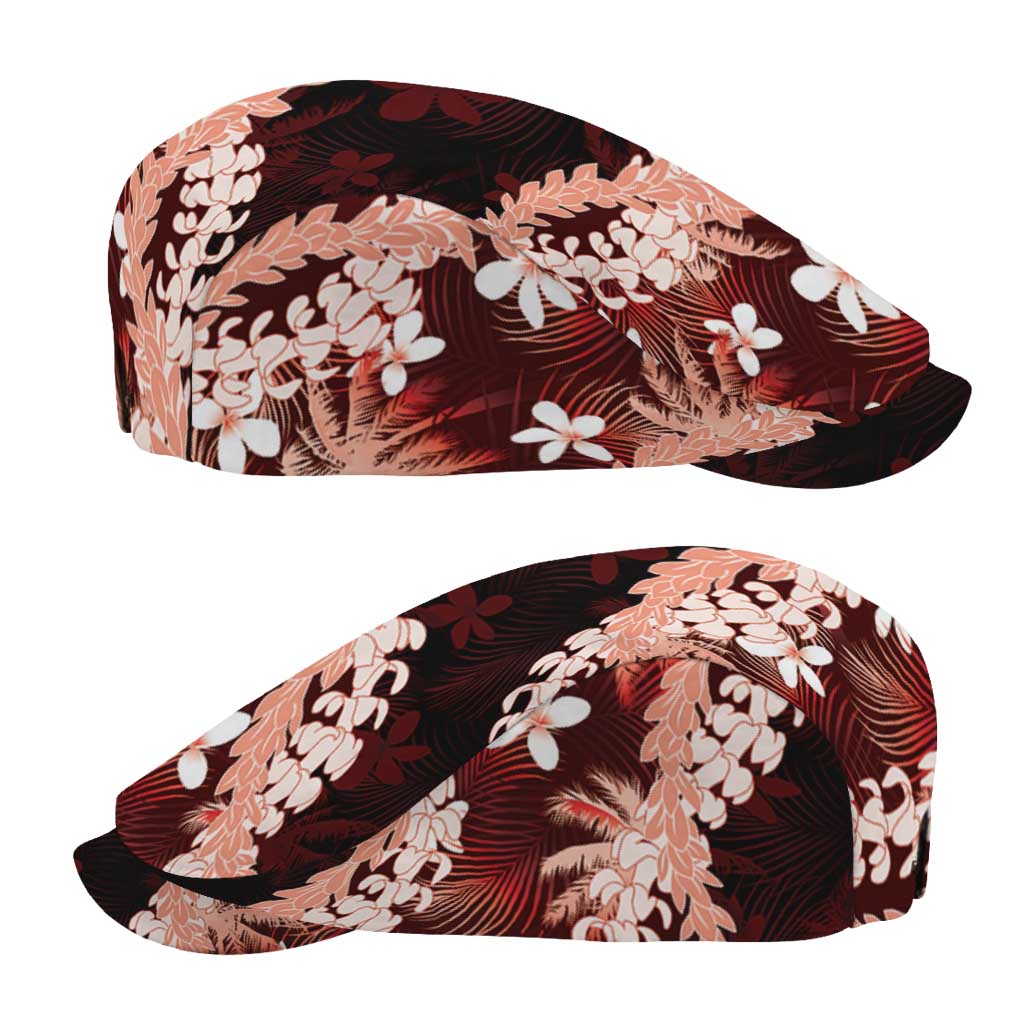 Puakenikeni Maile Lei Jeff Hat Frangipani Red Tropical Leaves