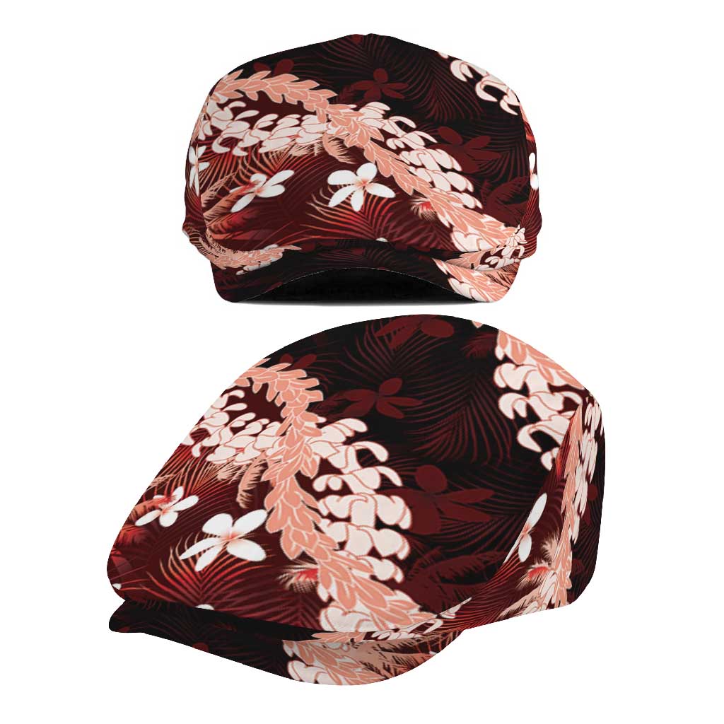 Puakenikeni Maile Lei Jeff Hat Frangipani Red Tropical Leaves