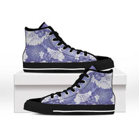 Purple Aloha Hawaii High Top Shoes Monstera Hibiscus Plumeria Seamless Vibes LT14 - Polynesian Pride
