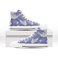 Purple Aloha Hawaii High Top Shoes Monstera Hibiscus Plumeria Seamless Vibes LT14 - Polynesian Pride