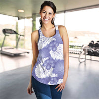 Purple Aloha Hawaii Women Racerback Tank Monstera Hibiscus Plumeria Seamless Vibes LT14 - Polynesian Pride