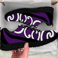 Purple Maori Koru New Zealand Sneakers LT14 Purple - Polynesian Pride