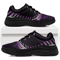 Purple Matariki New Zealand Chunky Sneakers Maori Poutama Galaxy Vibes LT14 Purple - Polynesian Pride