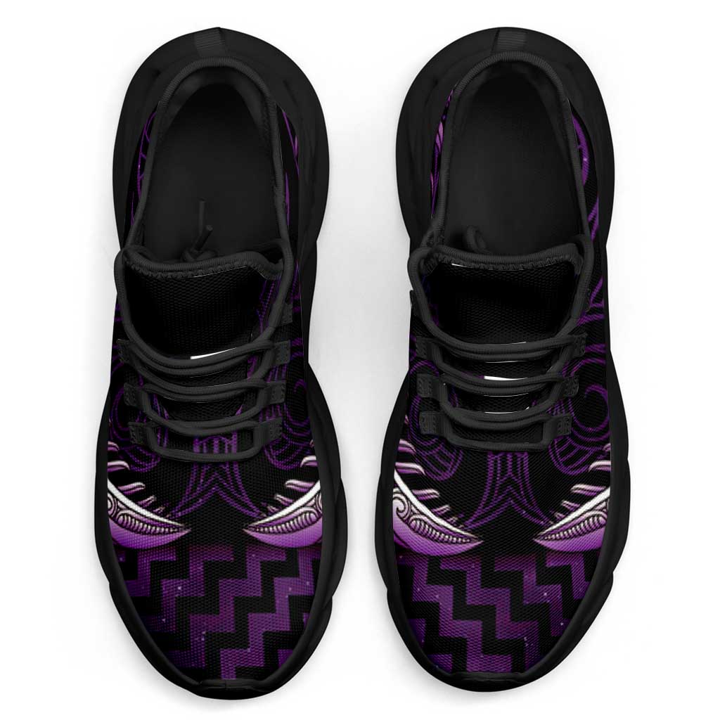 Purple Matariki New Zealand Clunky Sneakers Maori Poutama Galaxy Vibes LT14 - Polynesian Pride