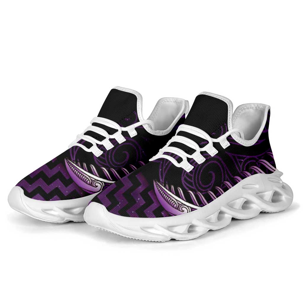 Purple Matariki New Zealand Clunky Sneakers Maori Poutama Galaxy Vibes LT14 - Polynesian Pride