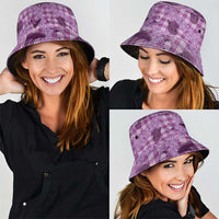 Purple Palaka Hawaii Cowboy Bucket Hat Puakenikeni Lei Paniolo Papale Seamless Vibes LT14 - Polynesian Pride
