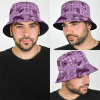 Purple Palaka Hawaii Cowboy Bucket Hat Puakenikeni Lei Paniolo Papale Seamless Vibes LT14 - Polynesian Pride