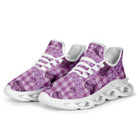 Purple Palaka Hawaii Cowboy Clunky Sneakers Puakenikeni Lei Paniolo Papale Seamless Vibes LT14 - Polynesian Pride
