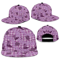 Purple Palaka Hawaii Cowboy Snapback Cap Puakenikeni Lei Paniolo Papale Seamless Vibes LT14 - Polynesian Pride