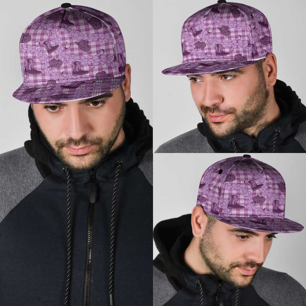 Purple Palaka Hawaii Cowboy Snapback Cap Puakenikeni Lei Paniolo Papale Seamless Vibes LT14 - Polynesian Pride