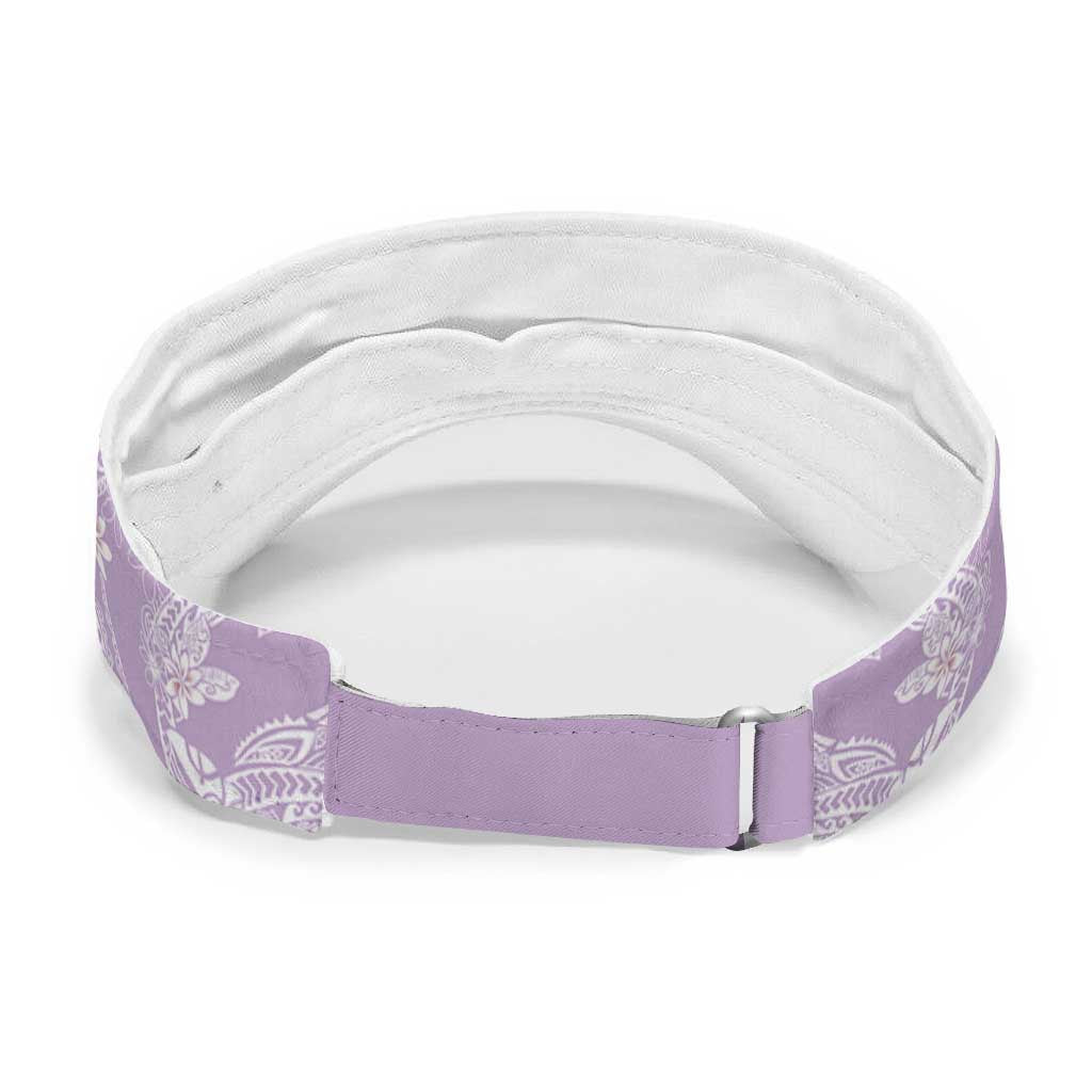 Purple Palaka Hawaii Leis Sun Visor Cap Hawaiian-plaid Elegant Tropical Vibes