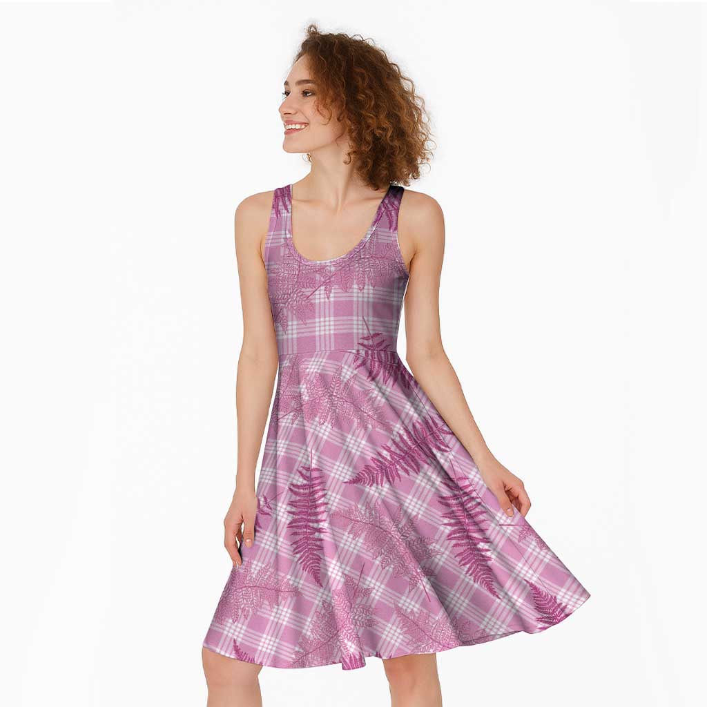 Purple Palaka Hawaii Palapalai Midi Dress Hawaiian Fern