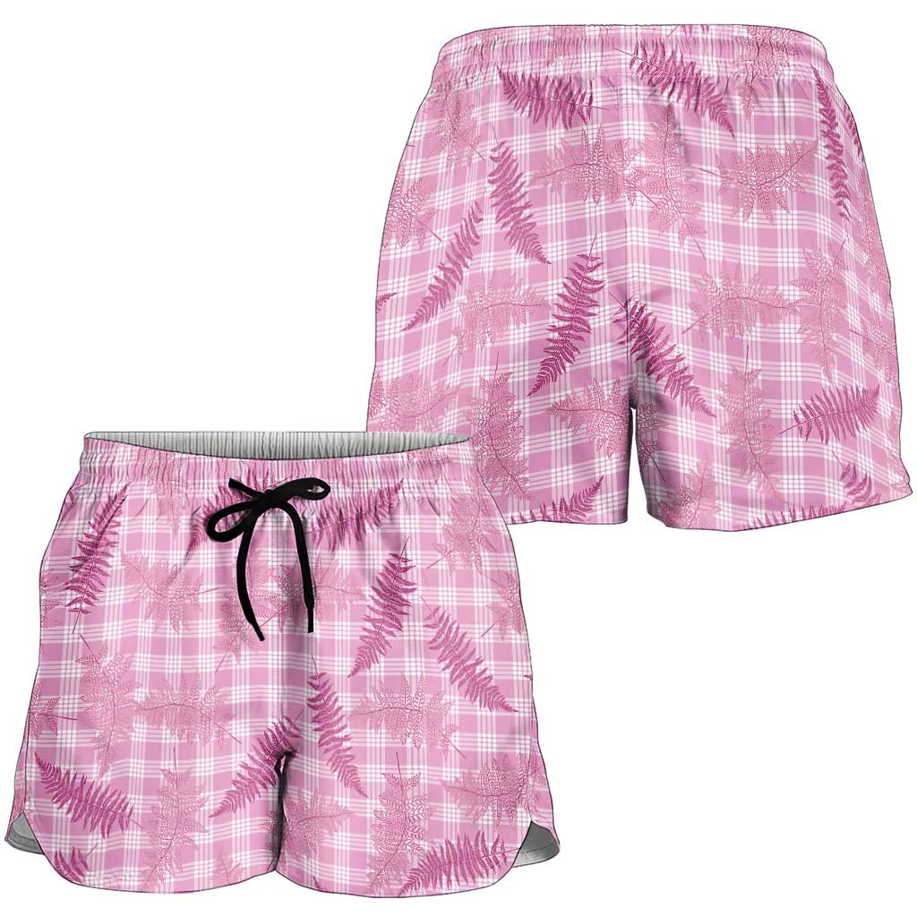 Purple Palaka Hawaii Palapalai Shorts for Women Hawaiian Fern