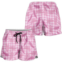 Purple Palaka Hawaii Palapalai Shorts for Women Hawaiian Fern