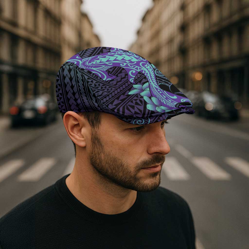 Purple Paradise Hawaii Jeff Hat Hammerhead Shark Tattoo Curve Polynesian LT14 - Polynesian Pride