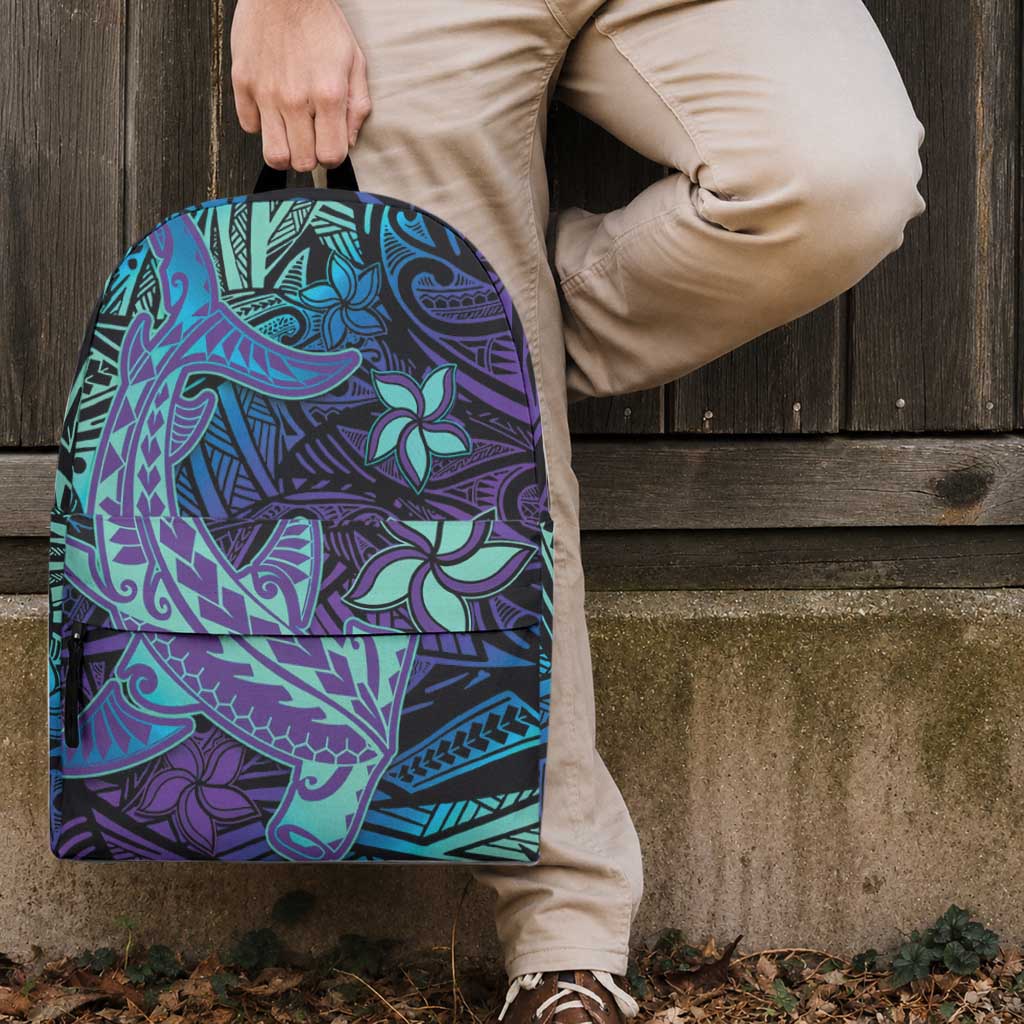 Purple Paradise Hawaiian Tribal Hammerhead Shark Backpack LT14 - Polynesian Pride