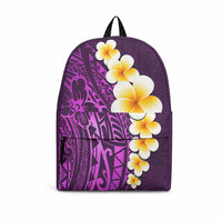 Purple Tropical Plumeria With Galaxy Polynesian Art Backpack LT14 Purple - Polynesian Pride