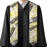 Rearea Tahiti Tiare Monstera Graduation Stole Polynesian Pattern Curve Style LT01 - Polynesian Pride