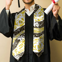 Rearea Tahiti Tiare Monstera Graduation Stole Polynesian Pattern Curve Style LT01 - Polynesian Pride