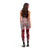 Red New Zealand Leggings Aotearoa Kowhaiwhai Mix Taniko Art LT14