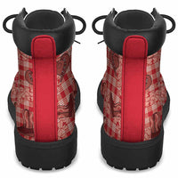 Red Palaka Hawaii Cowboy All Season Boots Puakenikeni Lei Paniolo Papale Seamless Vibes LT14 - Polynesian Pride