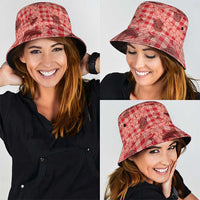 Red Palaka Hawaii Cowboy Bucket Hat Puakenikeni Lei Paniolo Papale Seamless Vibes LT14 - Polynesian Pride