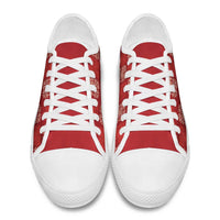 Red Palaka Quilt Hawaii Low Top Shoes Traditional Hawaii-plaid Pattern LT14 - Polynesian Pride