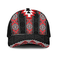 Red Taniko Aotearoa Baseball Net Cap Niho Taniwha Mix Poutama - Polynesian Pride