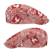 Red Tonga Kilisimasi Fiefia Jeff Hat Pacific Patchwork Xmas Vibes - Polynesian Pride